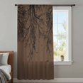 thumbnail image 4 of Coffee Brown Black Branches Sheer Curtains 72 Inches Long, Botanical Dead Tree Birds Light Filering Curtains, Breathable Simi Curtain Privacy Drapes for Living Room Bedroom Window Treatment, 4 of 8