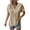 Khaki, variant on Diufon Women's Knit Tops Summer Short Sleeve V Neck Blouses Lace Peathwork Solid Color Tees