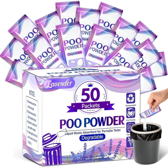 PrimeCook Shop Portable Toilet Gel, Poo Powder for Portable Toilet, Camping Toilet Gel, Pee Powder, Portable Toilet Powder for Outdoor Camping and Hiking Toilet Gel Powder