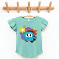 thumbnail image 5 of Leo the Truck School Pencils - Flutter Sleeve Graphic T-Shirt, 5 of 12