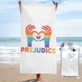 thumbnail image 1 of Más orgullo, menos prejuicios, aliados LGBT, ropa de orgullo gay, toalla de playa, toallas de baño de microfibra, manta de playa suave para desfiles, natación, yoga, mujeres y hombres, 1 of 4