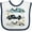 White and Navy, variant on Inktastic Race Car Baby Boy Clothes Boys Baby Bib