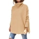thumbnail image 1 of Suéter de cuello alto para mujer, jersey de manga larga grueso, jersey de punto de cuello alto, jersey de invierno (L), 1 of 3