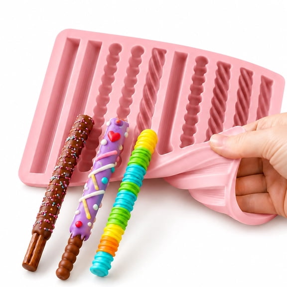 Pretzel Molds Silicone, Chocolate Candy Baking Mold