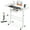 White, variant on EXRACING Adjustable Standing Desk, 32" Portable Rolling Laptop Table with Wheels, Small Sit-Stand Computer Workstation，White