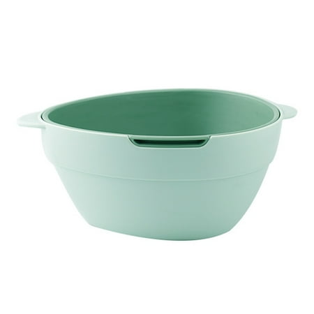 

UDIYO Drain Basket 1 Set Double-layer Drain Basket with Handle PP Food Strainer Washing Baskets for Kitchen