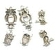thumbnail image 2 of Juego de 6 Dijes Colgantes de Búho en Tono Plateado Soledad Accesorios de Diseño Atractivo 6 piezas, 2 of 5