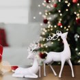 thumbnail image 2 of putnchl Christmas Figurines Set Of 2 Resin Deer Statues Elk Sculpture Deer Ornaments For Living Room TV Cabinet Wine Cabinet Home Decor, 2 of 5