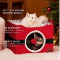 thumbnail image 2 of Cama para gatos Bedsure para gatos de interior con bola esponjosa roja, 2 of 7