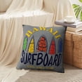 thumbnail image 3 of LALILO Throw Pillow Covers Surf Lettering Shirt Surf Wave Summer Tropical Cushion Cover 18" x 18", 2 Pack, 3 of 6