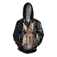 thumbnail image 2 of Sudadera con capucha y cremallera con estampado de conejito de moda de otoño Y2k para hombre, sudadera con capucha moderna y versátil, ropa de calle Harajuku, 2 of 5