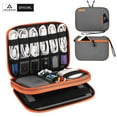 thumbnail image 2 of Electronic Accessories Storage Bag Travel Case,Cable Organizer Bag Gadget Carry Bag For Cables,Power,USB Flash Drive, Charger Grey pouch, 2 of 6