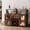 Black, variant on Bingirl Freestanding Liquor Cabinet for Home with LED Lights Wine Bar Cabinet Coffee Bar Buffet Sideboard Storage with Wine Rack Glass Holder for Living Room Dining Room Grey