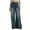 Blue, variant on OSOLU Solid Color Mid Rise Barrel Jeans For Women Wide Leg Mid-Waist Cropped Denim Pants Baggy Boyfriend Jeans With Pockets Trousers Everyday Comfort Versatile Bottoms