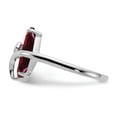 thumbnail image 4 of Solid 14k White Gold 12x6mm Marquise Garnet January Red Gemstone Diamond Engagement Ring Size 5.5 (.012 cttw.), 4 of 6