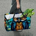 thumbnail image 7 of Owl Collapsible Foldable Storage Bin with Large Capacity, Oxford Cloth Reusable Shopping Bags, and Beach Bag Combo, 7 of 7