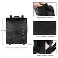 thumbnail image 4 of Mochila LXY Vintage de piel vegana para mujeres y hombres, color negro, 4 of 6