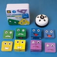 thumbnail image 1 of Bloques de construcción del cubo de Rubik que cambian de cara Tú lloras y yo río Juegos de mesa para padres e hijos CubeFace Juguetes para niños, 1 of 5