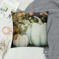 thumbnail image 2 of GOSMITH  Pillowcases Decorative White Autumn Pumpkins Fall Watercolor Blue Gray Pumpkin Throw Pillow Case Cases Cover Cushion Covers Square Sofa Two Side, 2 of 5