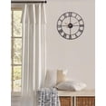 thumbnail image 6 of 24 Inch Modern Farmhouse Wall Clocks for Living Room Decor, Silent Non-Ticking Analog Battery Operated Wall Clock, Black Rustic Metal Clock with Golden Arabic Numerals for Bedroom, Home Office, 6 of 14