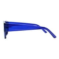 thumbnail image 4 of Unisex Geometric Sunglasses Retro Modern Futuristic Fashion UV 400 Blue, 4 of 4