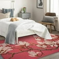 thumbnail image 4 of Magnolia Rug 2x3-4x6 Rug - Magnolia Rug - Floral Area Rug - Girls Flower Rugs - Burgundy Carpet, 4 of 7