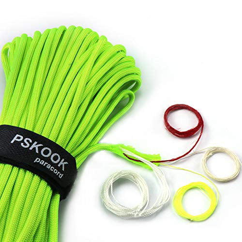 PSKOOK Survival Paracord Parachute Fire Cord Survival Ropes Red