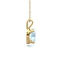 thumbnail image 2 of SuperJeweler 1/2 Carat Oval Shape Aquamarine Necklace In 14K Yellow Gold Over Sterling Silver, 18 Inches For Women, 2 of 5