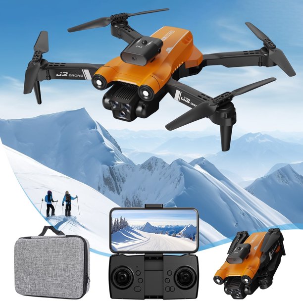 PAVEOS Mini Drone Wifi FPV Drone con cámara HD 1080P Modo de retención de altitud Drone RC plegable Quadcopter Vuelo circular Ruta de vuelo Mantiene la altitud Modo sin cabeza Drone con