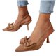 thumbnail image 5 of Correas de Tacón para Tacones Altos de Satén Punteado Pie Slingbacks, Tacones Altos de las Mujeres Abrir la Espalda Color Sólido, 5 of 7