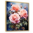 thumbnail image 2 of Designart "Curvaceous Rose Delight II" Roses Floater Framed Canvas Prints, 2 of 5