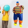 thumbnail image 4 of Costumes Amusants de Joker, Costume de Clown Gonflable Réutilisable à Rayures Colorées pour Cosplay Fête Noël, 4 of 7