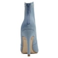 thumbnail image 4 of Soda Women Ankle Boots Stiletto High Heels Rhinestone Bling Western Booties Back Zipper Pointed-Toe BANGLE-S Light Blue Denim 6.5, 4 of 4