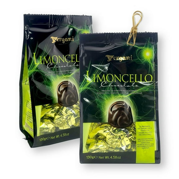 Vergani Dark Chocolate Pralines w/ Limoncello Cream Filling - 130g