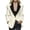Beige, variant on Women's Blazer Color Block Lapel Collar Long Sleeve One Button Formal Party Cardigan Suit Jacket Elegant Evening Coat S