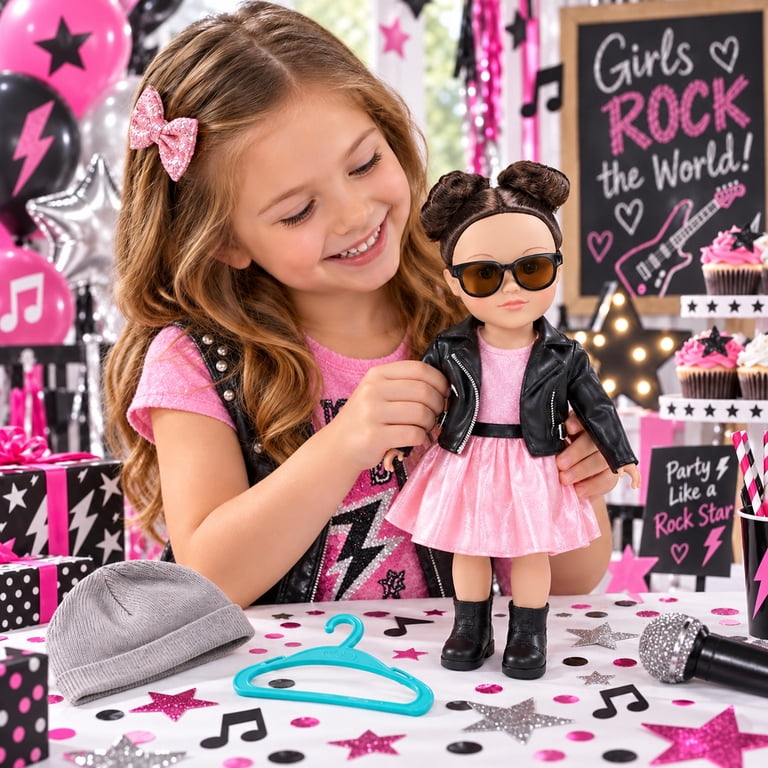 My Life As Grunge Fashion Set, 18-Inch Doll, 6 Pieces, Black