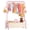 Pink, variant on UNTIMATY Kids Clothing Rack with Storage Shelf, Baby Garment Rack for Hanging Clothes, Kids Dress Up Rack Storage for Coats with 2 Hangers, White