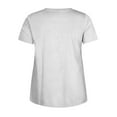 thumbnail image 3 of Horkkom Short Sleeve Shirts for Women Summer Plus Size T Shirts Casual Solid Color Crew Neck Tops White XL, 3 of 5