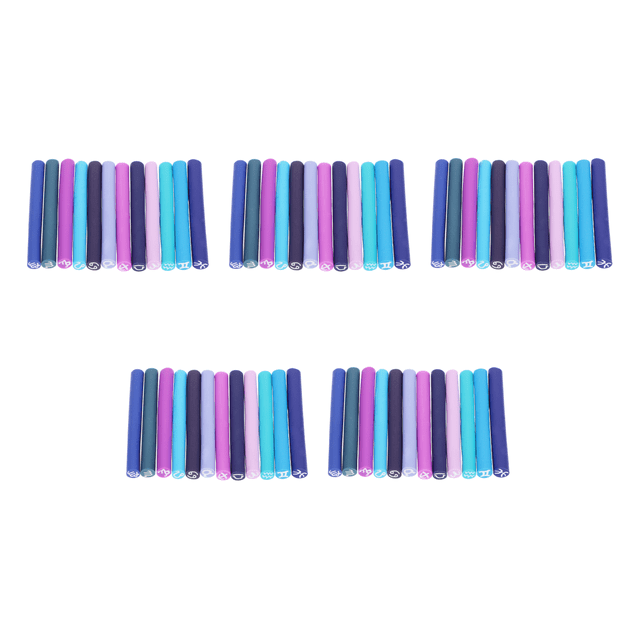 Shisuyan Hair Accessories Polymer Clay Sticks Assorted Color 60Pcs 2x0.2in