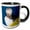 Black/White, variant on 3drose, Atlantic Puffin, Latrabjerg Peninsula, Iceland - Eu14 Rbe0025 - Ralph H. Bendjebar, 11oz Two-tone Red Mug
