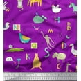 thumbnail image 1 of Soimoi Cotton Duck Fabric Alphabets,Birds & Animals Kids Fabric Prints By Yard 42 Inch Wide, 1 of 1