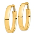 thumbnail image 3 of 14K Yellow Gold High Polished 7mm Omega Back Hoop Earrings (42.7 X 42) Made In Peru pre964, 3 of 6