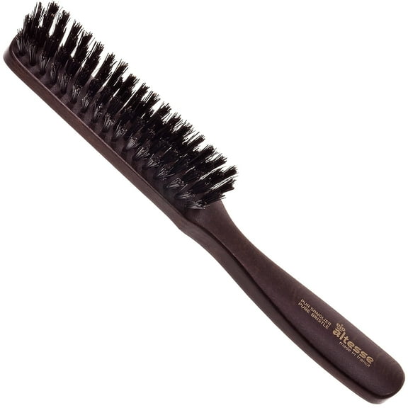 Narrow Natural Bristle Beechwood Hair Brush