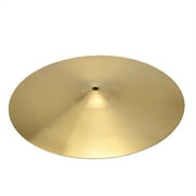 Angle View: FocusCharm Professional 18" 0.03 In Copper Alloy Ride Cymbal for Drum Set Golden Shining Metal Luster