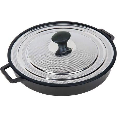 Non-Stick Stovetop Oven Grill Pan with Heat-in Steam-Out Lid, nonstick cookware, 12", Black,