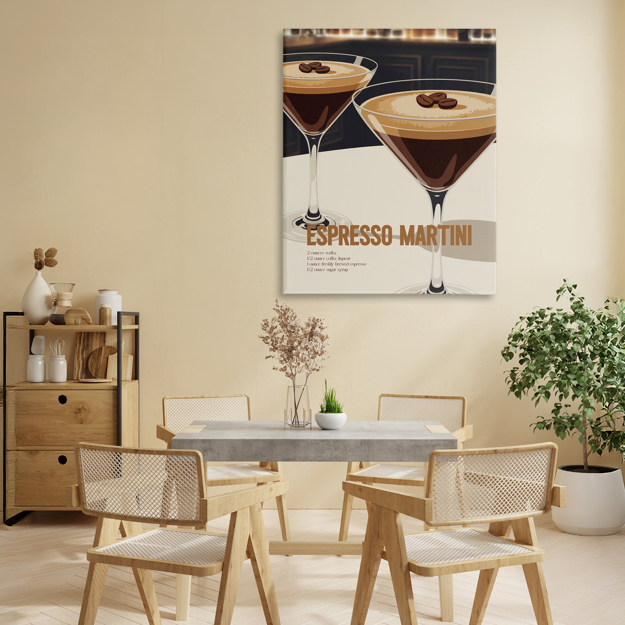 Stupell Industries Sleek Modern Espresso Martini Canvas Wall Art, design by Andreas Magnusson
