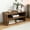 Walnut 01, variant on Stackable Storage Cabinet 2-Tier Shelf Modular Storage Rectangle for Dining Room, Bedroom, Living Room Small Walnut Finish