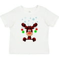 thumbnail image 3 of Inktastic Cute Flannel Reindeer with Christmas Bulbs and Snowflakes Boys or Girls Toddler T-Shirt, 3 of 5