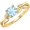 Yellow, variant on 925 Sterling Silver 14K Yellow Gold Finish Round Cut Aquamarine Leaf Solitaire Engagement Ring For Womens