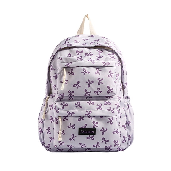 Resicozy Cute Printed Backpack for Teen Grils 2026 Backpack Aesthetic Bookbag for School College Travel Work Office Bookbags Light Purple